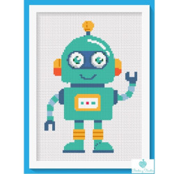 Cross Stitch Robot Pattern on bordarytricotar.com