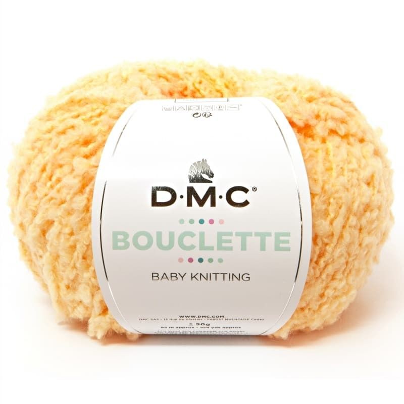 Lana Bouclette de Dmc para tejer prendas y accesorios de niños y bebés