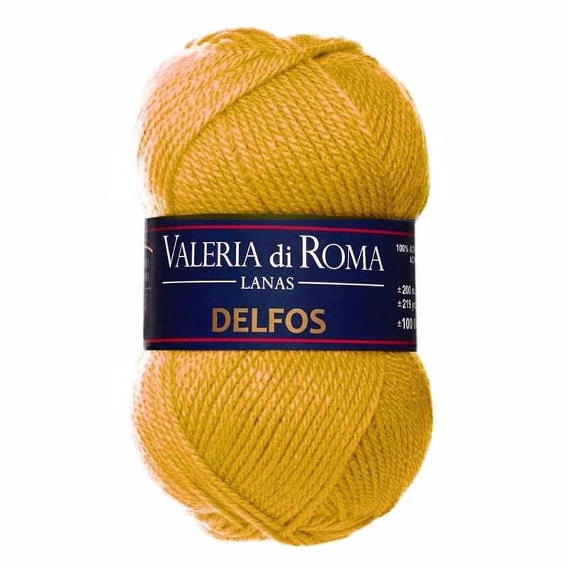 Ovillos de lana Delfos de Valeria di Roma, 100% acrílicos, 100g