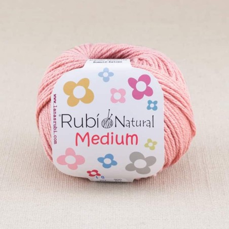 Ovillos de algodón Rubi Natural Medium en bordarytricotar.com